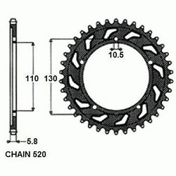 ZEBATKA NAPĘDZANA ALUMINIOWA SUNSTAR SUNR5-3477-45