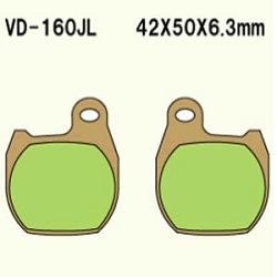 KLOCKI HAMULCOWE VESRAH SINTERED METAL  VD-160JL