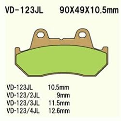 KLOCKI HAMULCOWE VESRAH SINTERED METAL  VD-123/3JL (FA69/3HH)