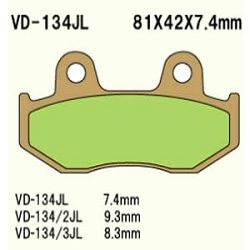 KLOCKI HAMULCOWE VESRAH SINTERED METAL  VD-134/2JL (FA323/2HH)