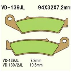 KLOCKI HAMULCOWE VESRAH SINTERED METAL  VD-139/2JL (FA143HH)