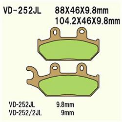 KLOCKI HAMULCOWE VESRAH SINTERED METAL VD-252/2JL