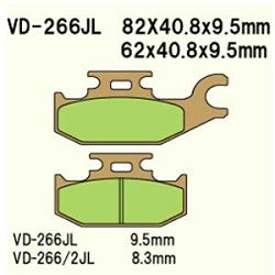 KLOCKI HAMULCOWE VESRAH SINTERED METAL VD-266/2JL