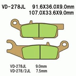 KLOCKI HAMULCOWE VESRAH SINTERED METAL VD-278/2JL