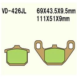 KLOCKI HAMULCOWE VESRAH SINTERED METAL VD-426JL