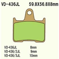 KLOCKI HAMULCOWE VESRAH SINTERED METAL VD-436/3JL