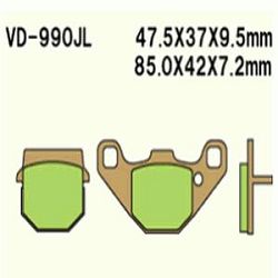 KLOCKI HAMULCOWE VESRAH SINTERED METAL VD-990JL
