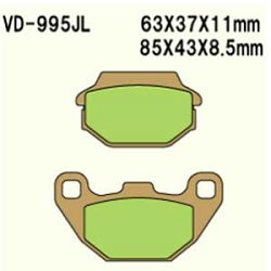 KLOCKI HAMULCOWE VESRAH SINTERED METAL VD-995JL