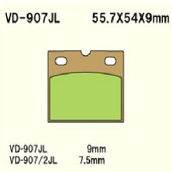 KLOCKI HAMULCOWE VESRAH SINTERED METAL VD-907/2JL
