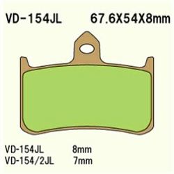 KLOCKI HAMULCOWE VESRAH SINTERED METAL  VD-154/2RJL
