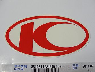 image 2 for NAKLEJKA KYMCO K LOGO 60 CZERWONA KYMCO SUPER 9 