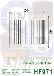 image 2 for FILTR OLEJU HIFLO HF971 HONDA FSC 400/600 SILVER WING, SH 300