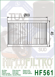 image 2 for FILTR OLEJU HIFLO HF561 KYMCO 250 VENOX`02-11