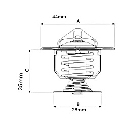 image 2 for TERMOSTAT UKŁADU CHŁODZENIA KYMCO 