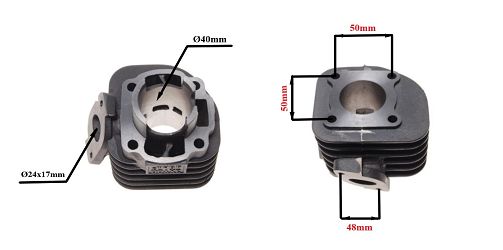 CYLINDER ŻELIWNY POWER FORCE APRILIA SCARABEO YAMAHA JOG  MINARELLI HORIZONTAL 40MM 2T