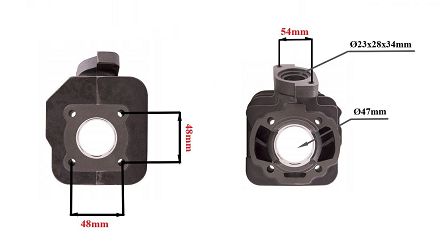 CYLINDER ŻELIWNY Z GŁOWICĄ POWER FORCE PEUGEOT BUXY SPEEDFIGHT VIVACITY 47MM 2T