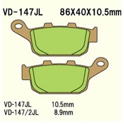 KLOCKI HAMULCOWE VESRAH SINTERED METAL  VD-147/2JL