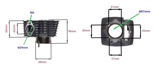 image 2 for CYLINDER ŻELIWNY POWER FORCE HONDA CB150 61MM 4T 