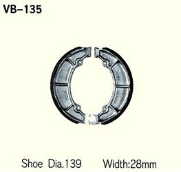 SZCZĘKI HAMULCOWE VESRAH VB-135