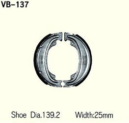 SZCZĘKI HAMULCOWE VESRAH VB-137
