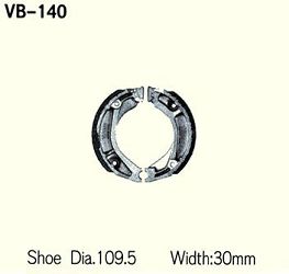 SZCZĘKI HAMULCOWE VESRAH VB-140