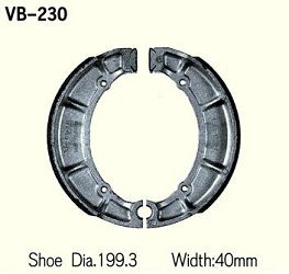 SZCZĘKI HAMULCOWE VESRAH VB-230