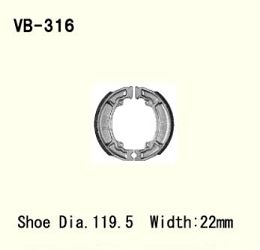 SZCZĘKI HAMULCOWE VESRAH VB-316