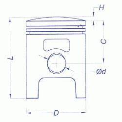 image 2 for TŁOK HONDA DJ50/DIO/BALI/SGX (39,50) 