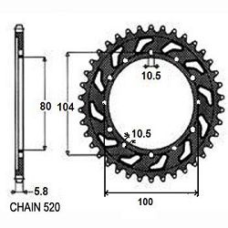 ZEBATKA NAPĘDZANA ALUMINIOWA SUNSTAR SUNR5-3356-42