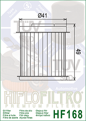 image 2 for FILTR OLEJU HIFLO HF168 DAELIM  