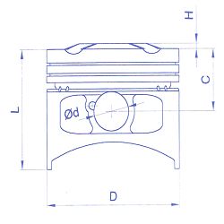 image 2 for TŁOK KOMPLETNY POWER FORCE CF MOTO 250 (72,50)  SDCFM250/0,5 