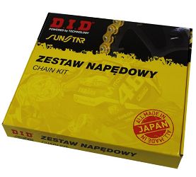 ZESTAW NAPĘDOWY DID520VX3 ZŁOTY 110 SUNF323-13 SUNR1-3577-49 (520VX2 ZŁOTY-DR250L 90-93)