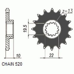 ZEBATKA NAPEDOWA SUNSTAR SUNF323-13