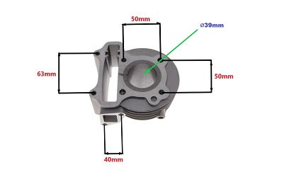 image 2 for CYLINDER NICASILOWY POWER FORCE GY6 KYMCO 39MM 4T 