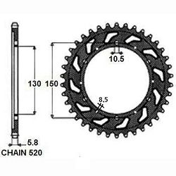 ZEBATKA NAPEDZANA STALOWA SUNSTAR SUNR1-3589-41