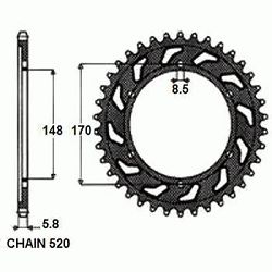ZEBATKA NAPEDZANA STALOWA SUNSTAR SUNR1-3667-47
