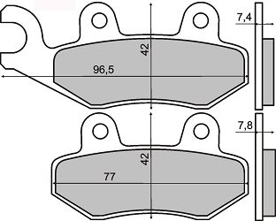 KLOCKI HAMULCOWE SINTERED BURGMAN 400 07>