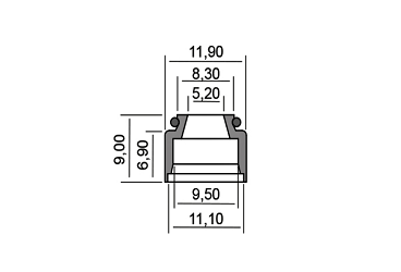 image 2 for USZCZELNIACZ ZAWOROWY 5,2X9X9,2X11,9 MM 125/1300 CCM YP250 MAJESTY XT660X RMS
