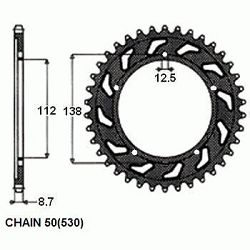 ZEBATKA NAPEDZANA STALOWA SUNSTAR SUNR1-5486-42
