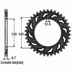 ZEBATKA NAPEDZANA STALOWA SUNSTAR SUNR1-5544-39