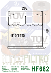 image 2 for FILTR OLEJU HIFLO HF682 HYOSUNG TE 450 (ATV) '08-'11, CF MOTO CF 450 MT / NK / SR '23-'24, CF 650 MT / NK / TK '14-'24, QUADZILLA 500 / 600, BENELLI TRK 702 / X '23-'24, MOTO MORINI X-CAPE / SIEMMEZZO 650 '21-'24