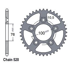 ZEBATKA NAPĘDZANA ALUMINIOWA SUNSTAR SUNR5-3216-43