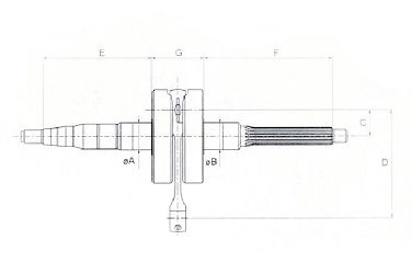 image 2 for WAŁ KORBOWY POWER FORCE LUDIX / JET FORCE 50CC  WAT000025 