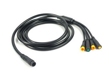 image 5 for KABEL PRZEWÓD E-BUS BAFANG 1200MM 4 KOŃCÓWKI WYŚWIETLACZ MANETKA HAMULCE STEROWNIK/SILNIK