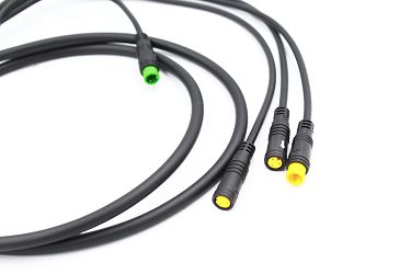 image 2 for KABEL PRZEWÓD E-BUS BAFANG 1200MM 4 KOŃCÓWKI WYŚWIETLACZ MANETKA HAMULCE STEROWNIK/SILNIK