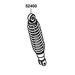 KOMPLETNY TYLNY AMORT. AGILITY50 52400-LDC8-E10-R8