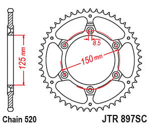 ZEBATKA NAPĘDZANA JT JTR897.51SC