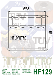 image 2 for FILTR OLEJU HIFLO HF129 KAWASAKI KAF820/950 '00-'19 