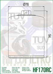 image 2 for FILTR OLEJU HIFLO HF170BRC HARLEY-DAVIDSON
