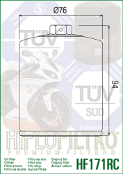 image 2 for FILTR OLEJU HIFLO HF171CRC HARLEY-DAVIDSON / BUELL NAKRĘTKA 17MM